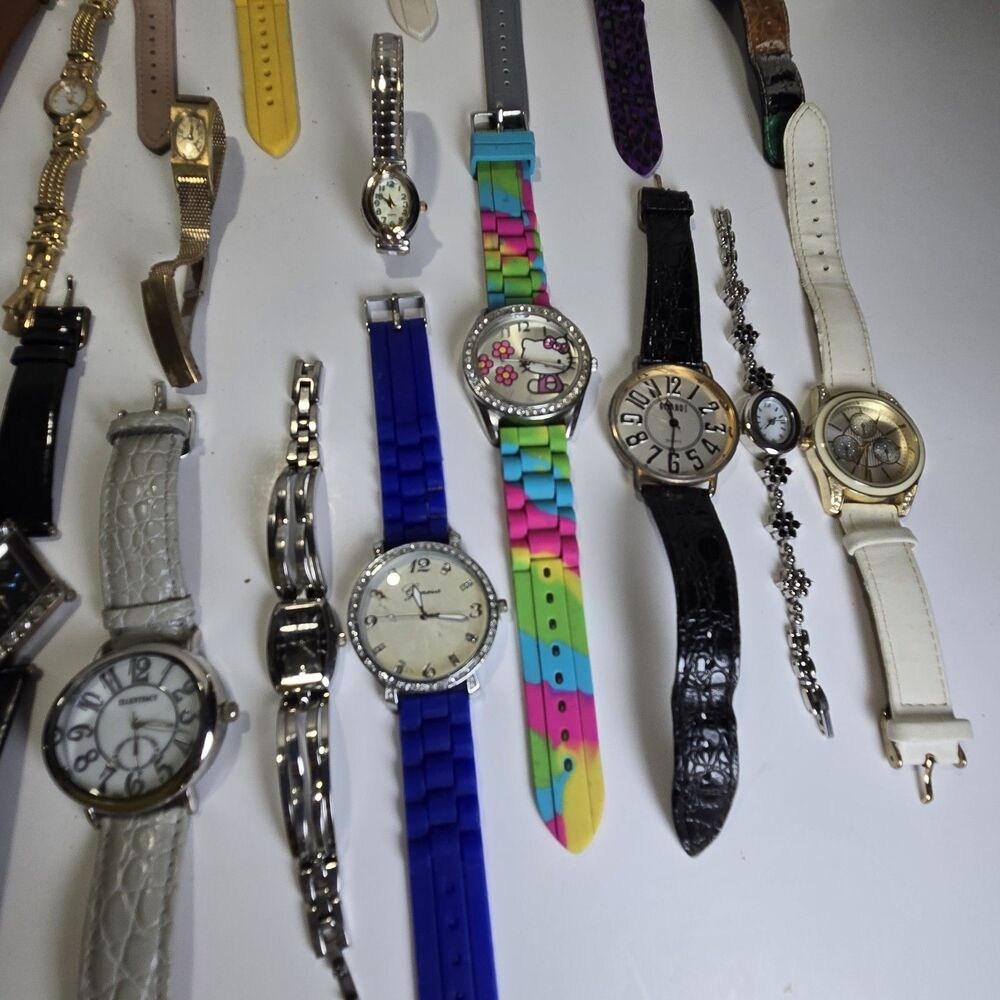 Wholesale Watch Lot of 43 Vintage & Modern - Timex Fossil Elgin Parts Repair - Picture 9 of 16